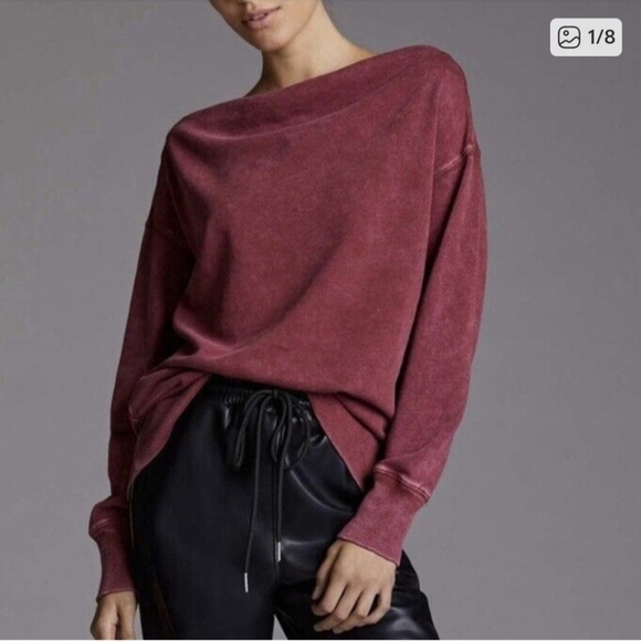 Anthropologie Pilcro Donna Boatneck Slouchy Pullover Sweatshirt Tunic - Picture 3 of 15